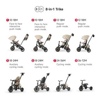 Triciclo QPlay Comfo Max Beige Nuevo en caja