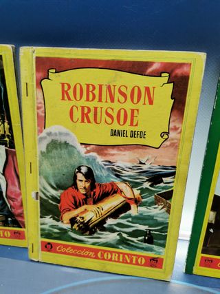 3 tomos, coleccion Corinto , ed. Bruguera Robinson Crusoe-La perla Negra-La pequeña Dorrit