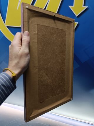 Cuadro oleo sobre lienzo Puente en el rio, enmarcado 37x25 cm