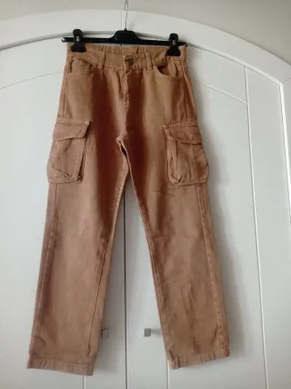 Pantaloni cargo marroni tg 14 anni
