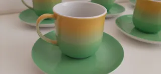 Set 6 Tazzine Caffè con Piattini