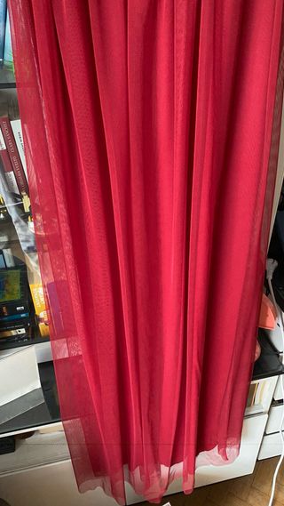 Vestido largo burdeos