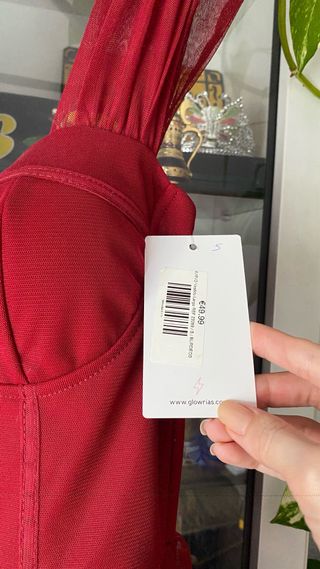 Vestido largo burdeos