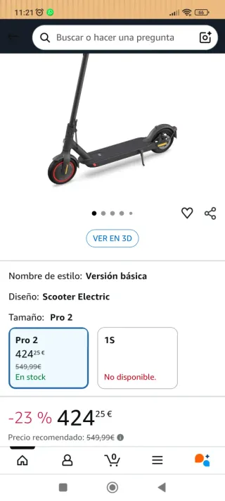 Patinete Xiaomi Pro 2 + Cargador