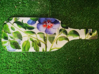 Tabla cristal templado estampado floral