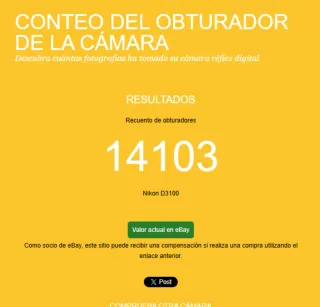 Cámara Nikon D3100 - funciona por el visor