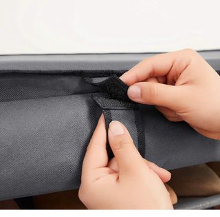 Zapatero de tela gris 10 baldas