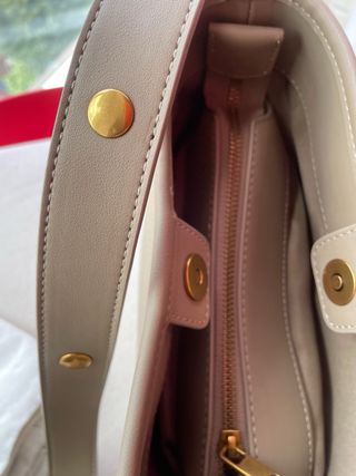 Bolso Tintoretto Beige , con guardapolvo tela .