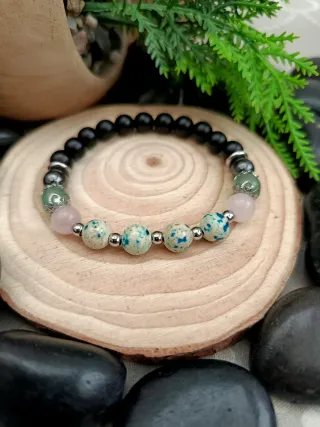 Pulsera elástica piedras naturales