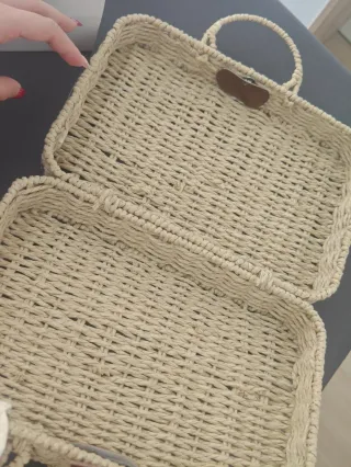 Maletita mimbre cara oso