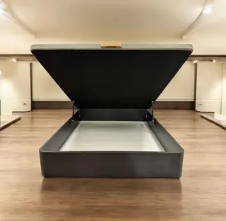 Canapé abatible blanco y marrón