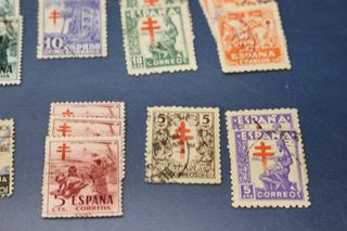 Lote de sellos Pro – Tuberculosos Pobres. Tuberculosis. Años 30 – 40 – 50.