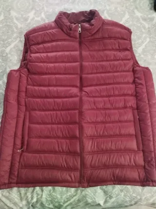 Chaleco plumífero rojo talla XXL