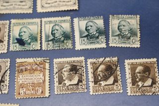 Lote de sellos República y guerra