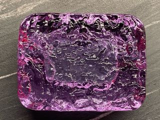 Posacenere Vintage Vetro Ghiaccio Lilla