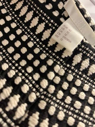 Short H&M Talla 42 Negro y Blanco