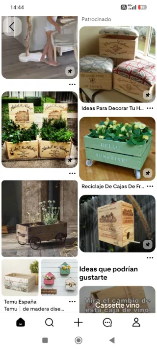 Caja de madera con tapa corredera