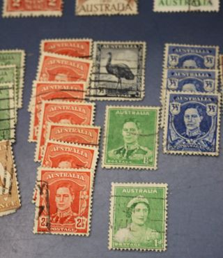 Sellos Australia años 40 y más.