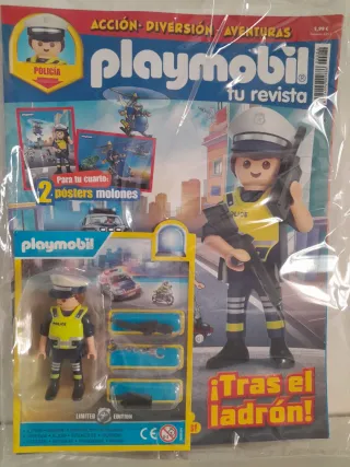 Revista Playmobil Policía con Figura y Accesorios
