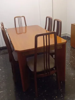 Mesa comedor extensible madera