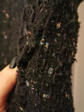 Abito Desigual denim e tweed nero