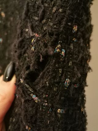 Abito Desigual denim e tweed nero