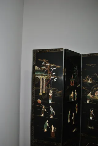 Antiguo biombo motivos chinos