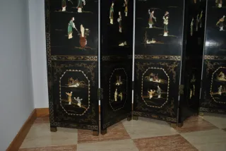 Antiguo biombo motivos chinos