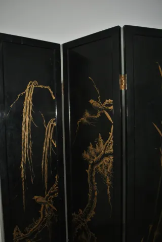 Antiguo biombo motivos chinos