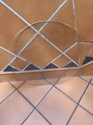 Cristal redondo transparente 57cm