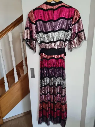 Vestido Zara lentejuelas multicolor