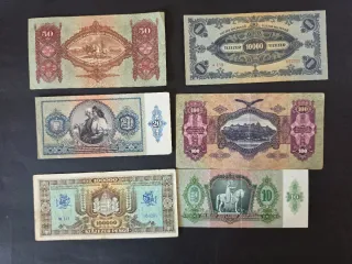 Lote de Billetes Húngaros Antiguos