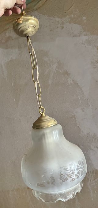 Lampada a sospensione classica dorata