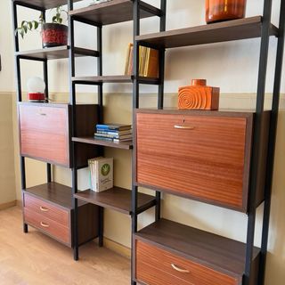 Estantería Vintage Madera y Metal