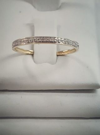 Anillo Diamantes Naturales y Oro 14k