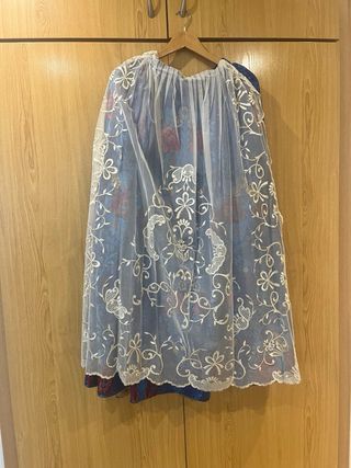 Traje de Fallera azul y blanco
