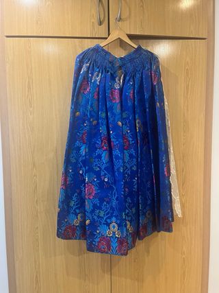 Traje de Fallera azul y blanco