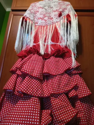 Vestido de flamenca talla 8-10 años