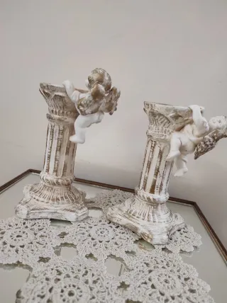 Portacandele angelo barocco