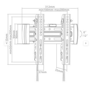 Soportes TV/Pantalla Negro