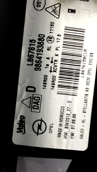 FARO DERECHO OPEL COMBO D 746184
