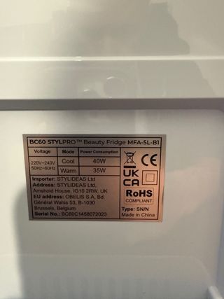 Mini Frigo Stylpro Bianco e Oro