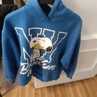 Sudadera con capucha azul y gris