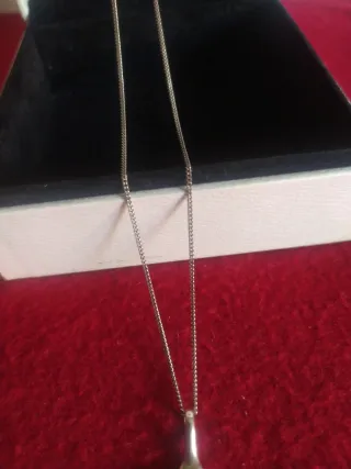 Collana Argento e Ambra Rettangolare