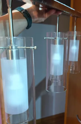 Lampada a sospensione in vetro