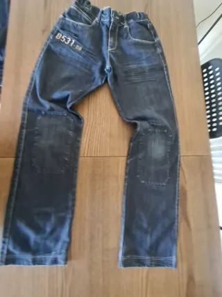 Pantalón vaquero ancho azul
