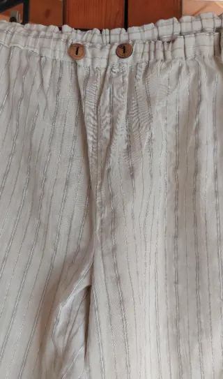 Pantalones de pijama mujer plateados y blancos