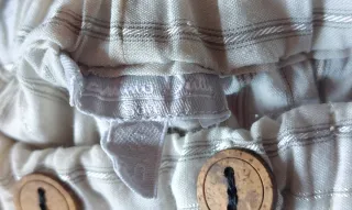 Pantalones de pijama mujer plateados y blancos