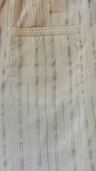 Pantalones de pijama mujer plateados y blancos