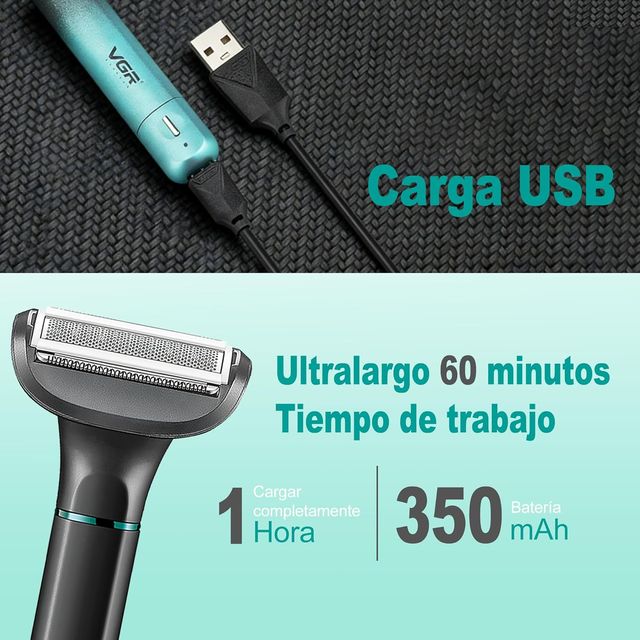 VGR 625 3 en 1 Depiladora Corporal Hombre